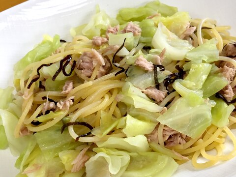 キャベツとツナと塩昆布のパスタ レシピ 作り方 By Piano 楽天レシピ